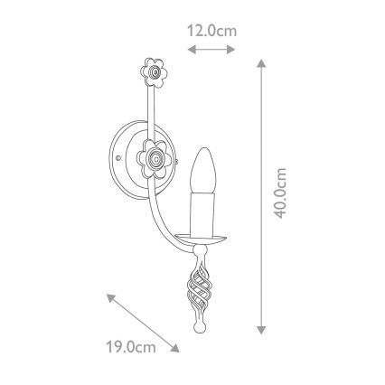 Elstead - Aplique BELFRY 1xE14/60W/230V