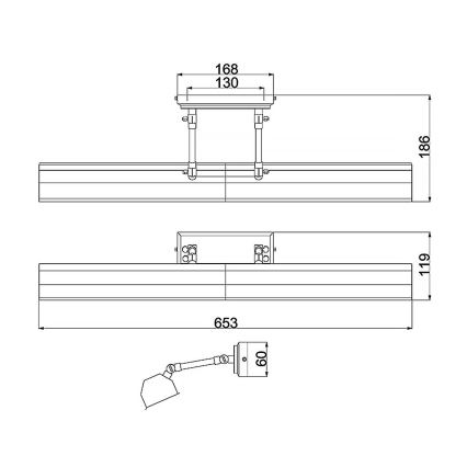 Elstead - Lámpara para cuadros CHAWTON 4xE14/40W/230V cromo pulido