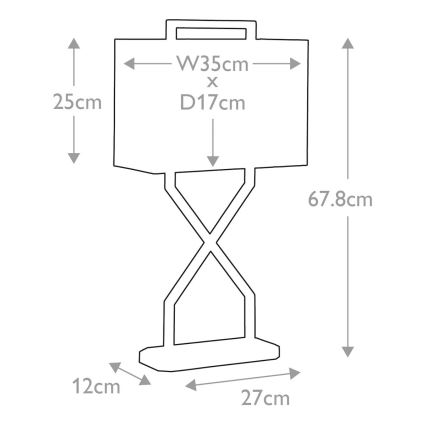 Elstead - Lámpara de mesa CROSS 1xE27/60W/230V dorado/azul