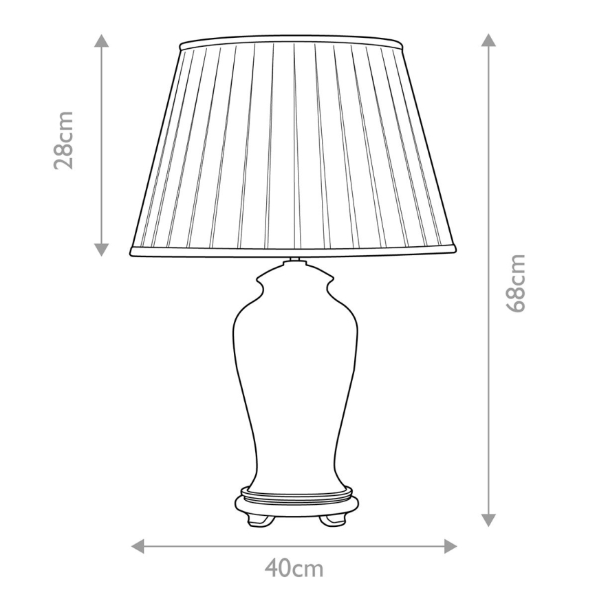 Elstead - Lámpara de mesa SASHI 1xE27/60W/230V