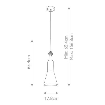 Elstead - Lámpara colgante ETOILE 1xE27/60W/230V diá. 17,8 cm negro