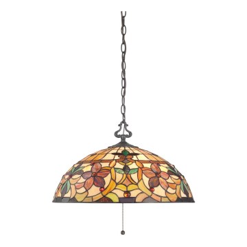Elstead - Lámpara colgante con cadena Tiffany KAMI 3xE27/60W/230V