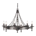 Elstead - Lámpara colgante con cadena WARWICK 6xE14/60W/230V