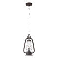 Elstead - Lámpara colgante de exterior con cadena MINERS 1xE27/60W/230V IP44 bronce