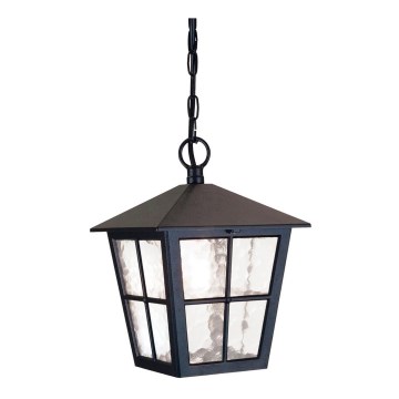 Elstead - Lámpara colgante para exterior CANTERBURY 1xE27/100W/230V IP43 negro