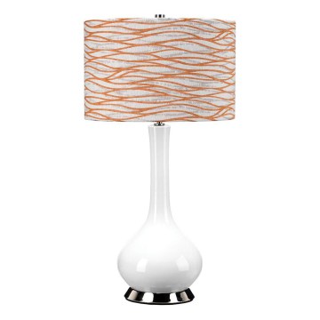 Elstead - Lámpara de mesa MILO 1xE27/60W/230V blanco/naranja