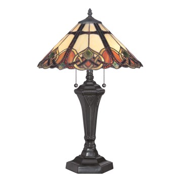Elstead - Lámpara de mesa Tiffany BELLE 2xE27/75W/230V