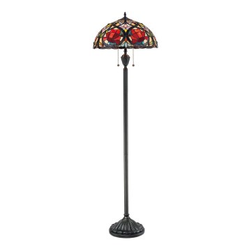 Elstead - Lámpara de pie Tiffany LARISSA 2xE27/100W/230V