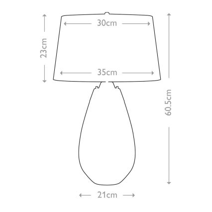 Elstead - Lámpara de mesa LED LENA 1xE27/60W/230V + 1xGU10/7W 60,5 cm blanco