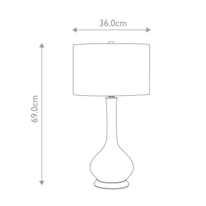 Elstead - Lámpara de mesa MILO 1xE27/60W/230V verde
