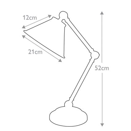 Elstead - Lámpara de mesa PROVENCE ELEMENT 1xE27/60W/230V negro