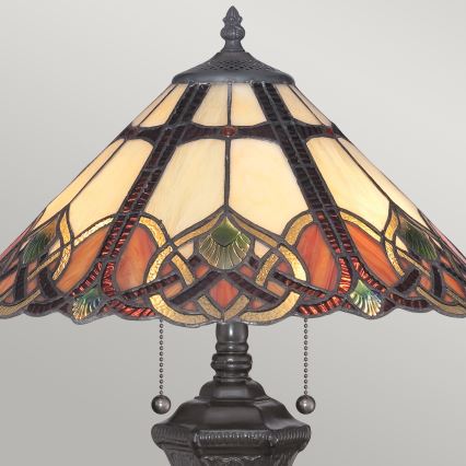 Elstead - Lámpara de mesa Tiffany BELLE 2xE27/75W/230V