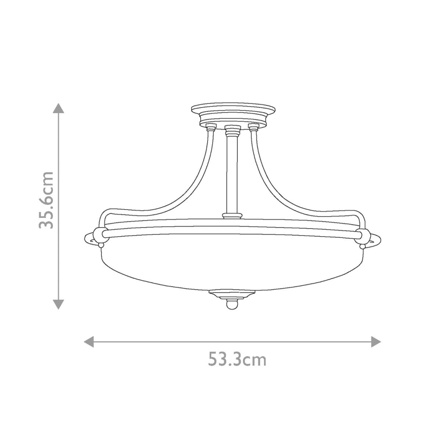 Elstead - Lámpara de techo GRIFFIN 4xE27/100W/230V bronce