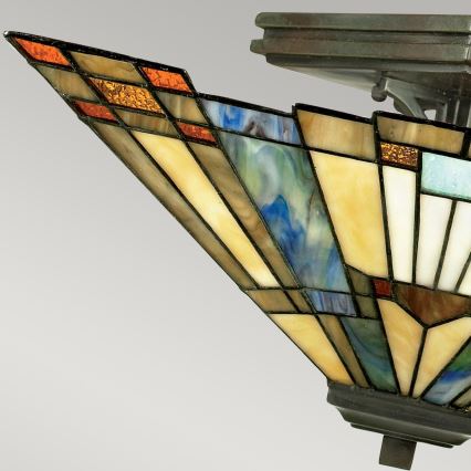 Elstead - Lámpara de techo Tiffany INGLENOOK 2xE27/60W/230V