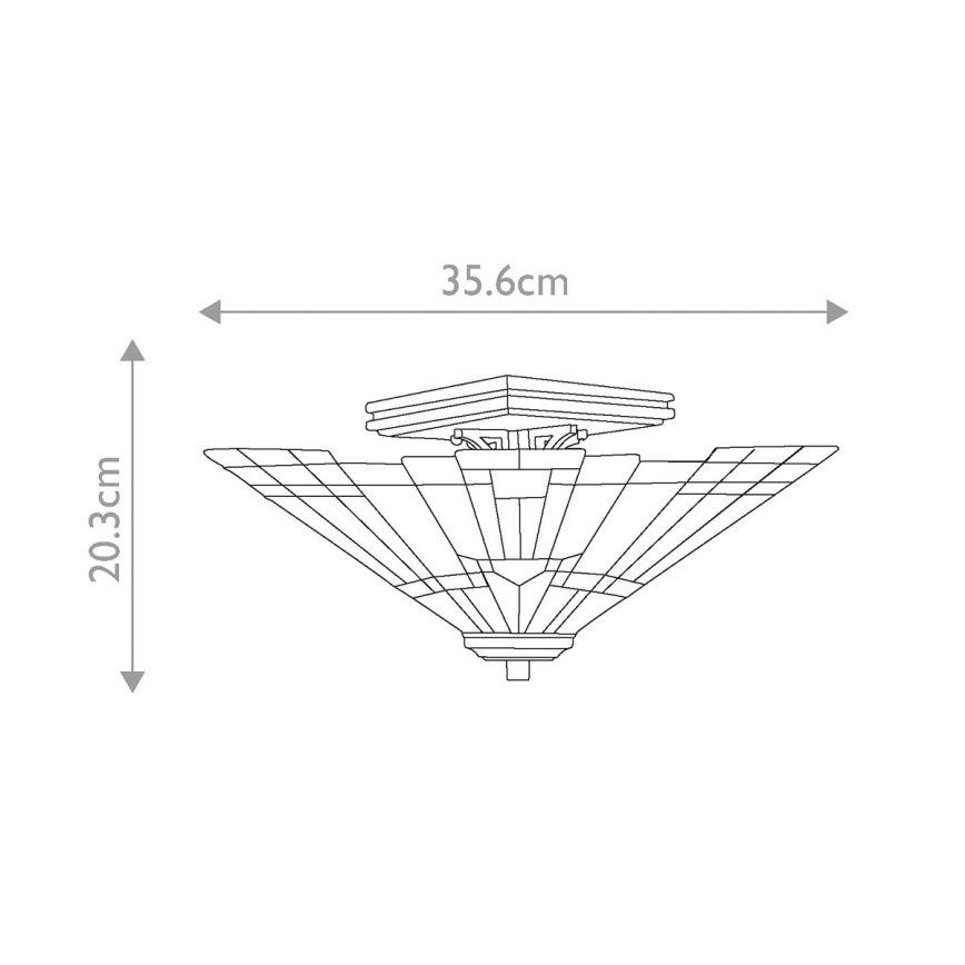Elstead - Lámpara de techo Tiffany INGLENOOK 2xE27/60W/230V