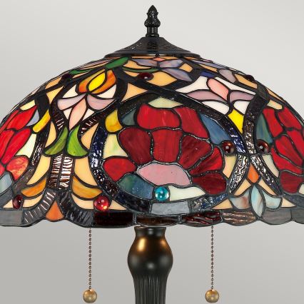Elstead - Lámpara de mesa Tiffany LARISSA 2xE27/60W/230V