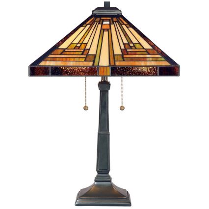 Elstead - Lámpara de sobremesa Tiffany STEPHEN 2xE27/60W/230V
