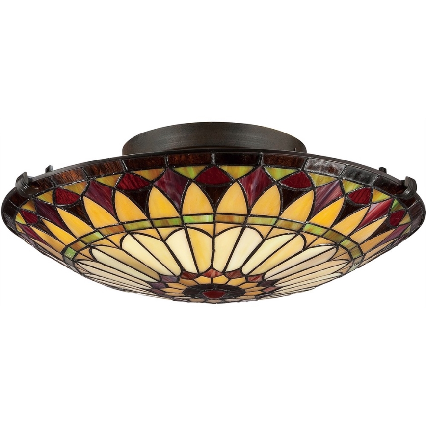 Elstead - Lámpara de techo Tiffany WEST 2xE27/75W/230V