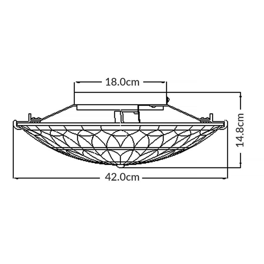 Elstead - Lámpara de techo Tiffany WEST 2xE27/75W/230V