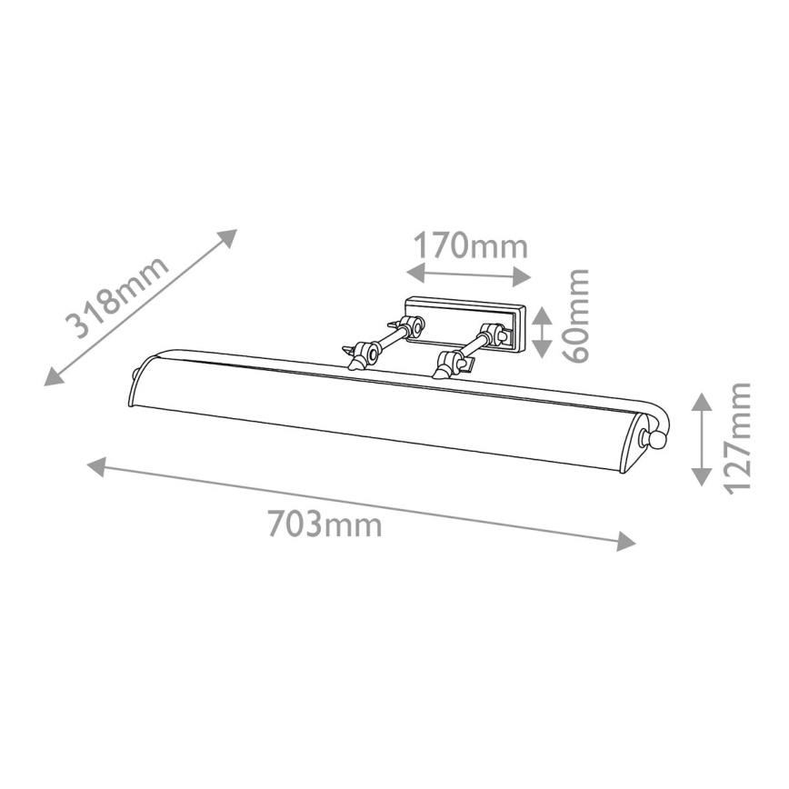 Elstead - Aplique para cuadros WINCHFIELD 4xE14/40W/230V negro