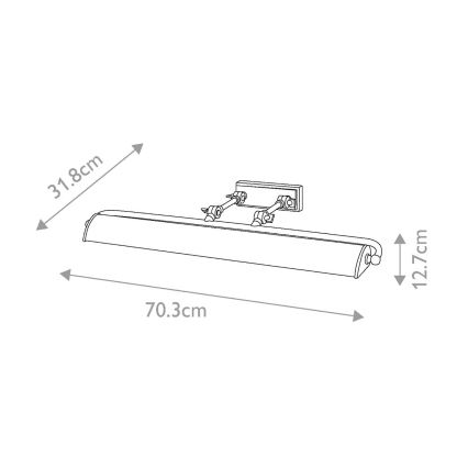 Elstead - Lámpara de cuadro WINCHFIELD 4xE14/40W/230V roble
