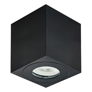 Emithor 48623 - Foco de baño ALUX 1xGU10/35W/230V IP44 cuadrado negro