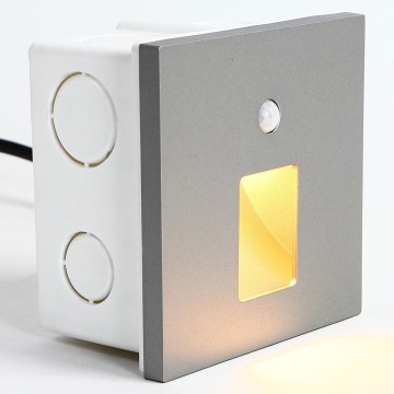 Emithor 70422 - Lámpara LED para escaleras con sensor VIX LED/1W/230V 4000K gris