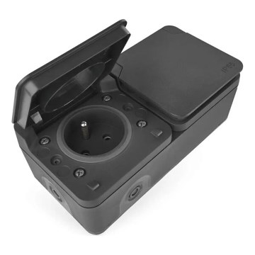 Enchufe doble para entornos húmedos IP55