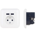 Enchufe doméstico con USB tipo francés 250V/16A