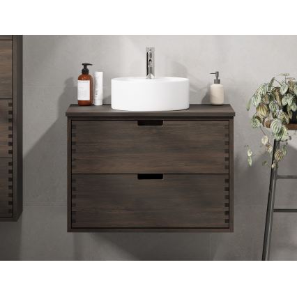 Encimera para lavabo FOREST 80 cm marrón/roble