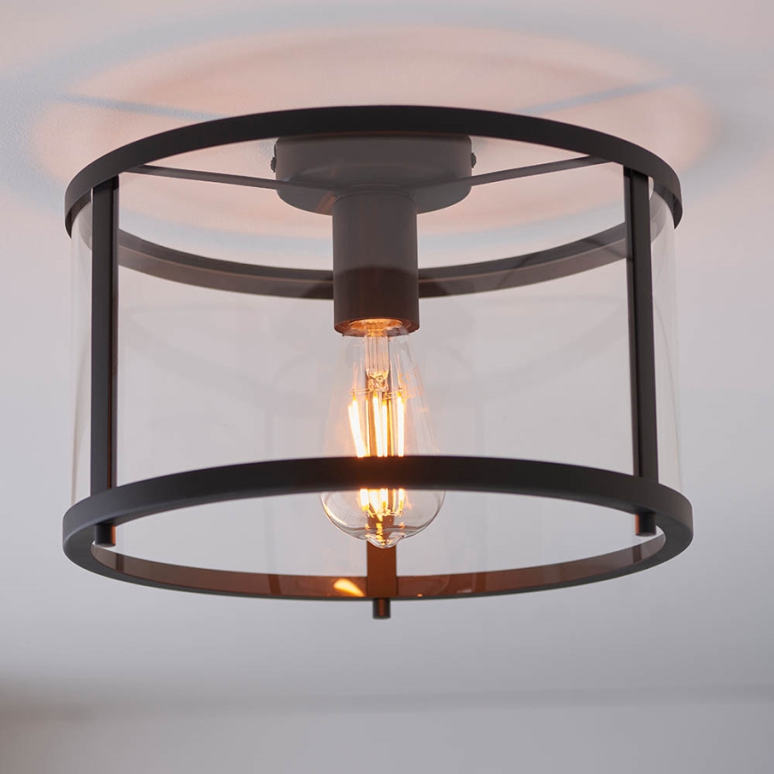 Endon 101540 - Plafón HOPTON 1xE27/10W/230V negro