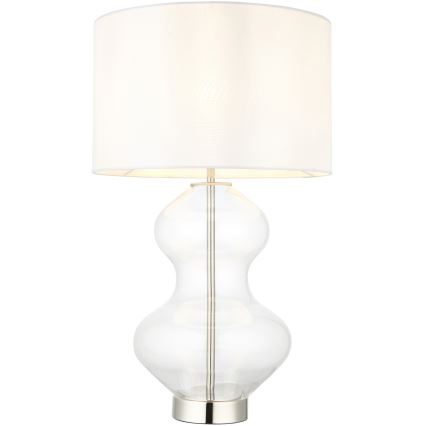 Endon 102676 - Lámpara de mesa regulable KELDA 1xE27/10W/230V blanco/cromo mate