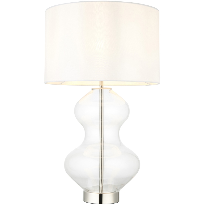 Endon 102676 - Lámpara de mesa regulable KELDA 1xE27/10W/230V blanco/cromo mate