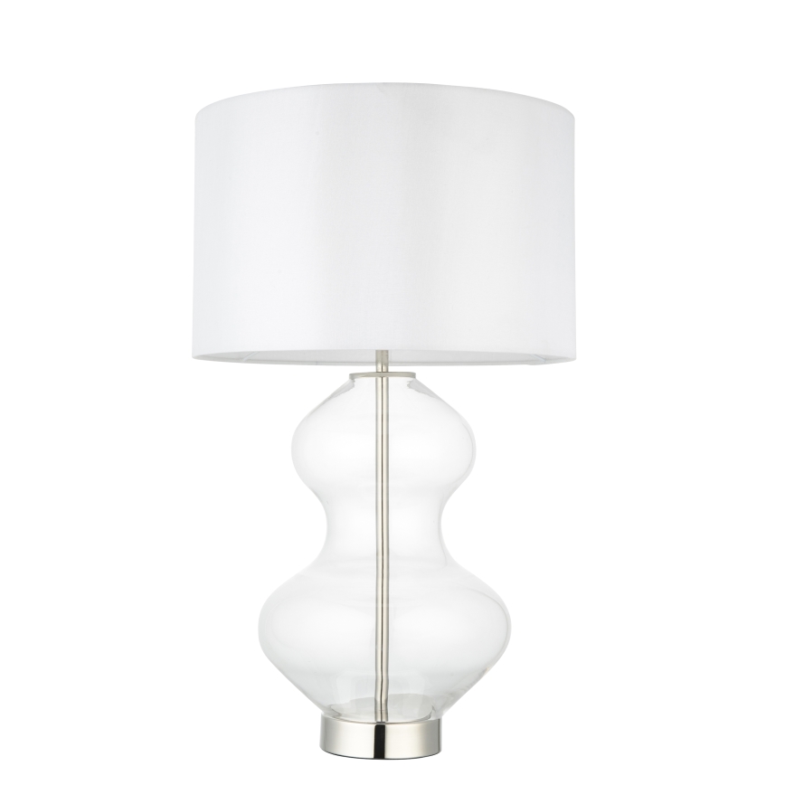 Endon 102676 - Lámpara de mesa regulable KELDA 1xE27/10W/230V blanco/cromo mate