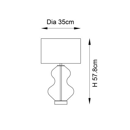 Endon 102676 - Lámpara de mesa regulable KELDA 1xE27/10W/230V blanco/cromo mate