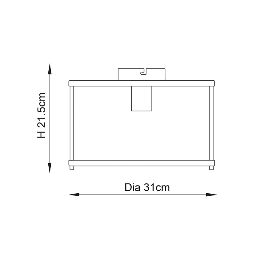 Endon 103112 - Lámpara de techo HOPTON 1xE27/10W/230V cromo mate