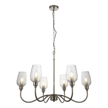 Endon 103315 - Lámpara de araña con cadena 6xE14/6W/230V cromado brillante