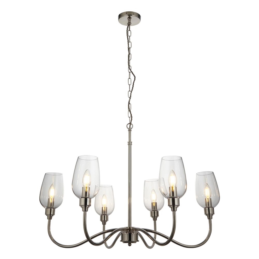 Endon 103315 - Lámpara de araña con cadena 6xE14/6W/230V cromado brillante