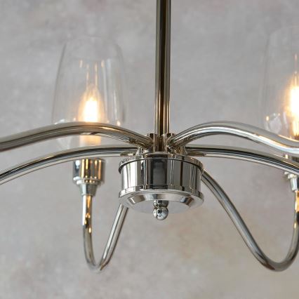 Endon 103315 - Lámpara de araña con cadena 6xE14/6W/230V cromado brillante