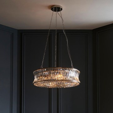 Endon 104528 - Lámpara colgante con cadena 6xE14/6W/230V cromo brillante