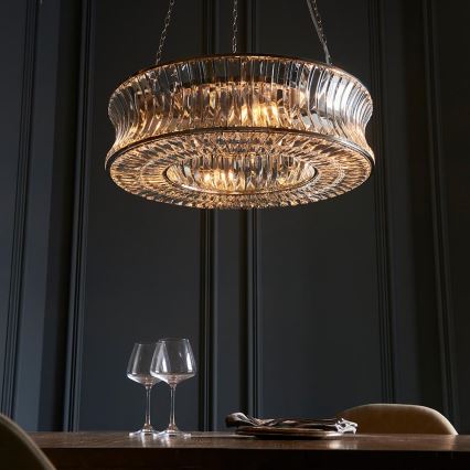 Endon 104528 - Lámpara colgante con cadena 6xE14/6W/230V cromo brillante