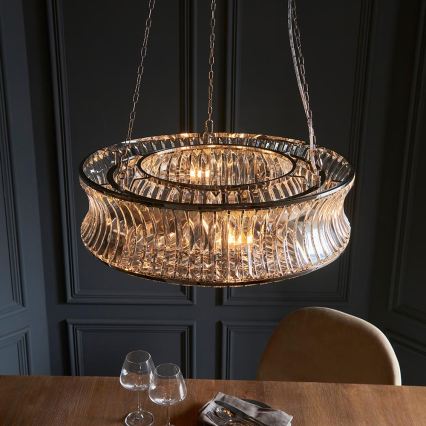 Endon 104528 - Lámpara colgante con cadena 6xE14/6W/230V cromo brillante