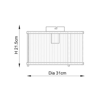 Endon 106265 - Lámpara de techo RIDGETON 1xE27/10W/230V en latón