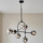 Endon 106661 - Lámpara colgante con varilla ONTARIO 6xE14/7W/230V negro/negro ahumado
