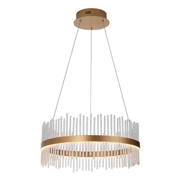 Endon 107671 - Lámpara de araña LED regulable ADRIEL LED/41W/230V 3000K diá. 51 cm dorado/transparente