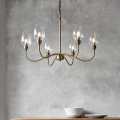 Endon 107791 - Candelabro colgante con cadena 6xE14/6W/230V latón