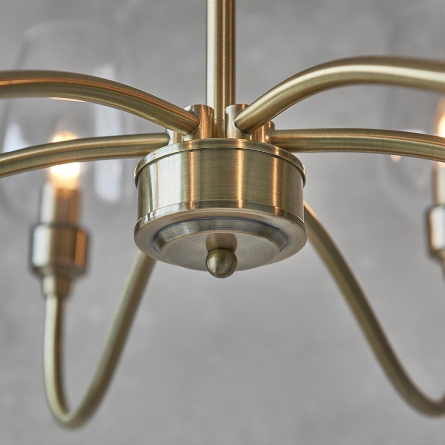 Endon 107791 - Candelabro colgante con cadena 6xE14/6W/230V latón