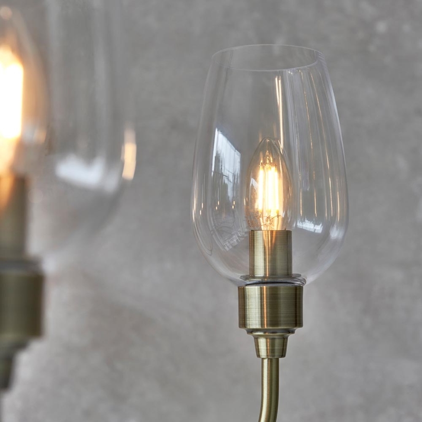 Endon 107791 - Candelabro colgante con cadena 6xE14/6W/230V latón