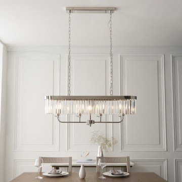 Endon 109058 - Lámpara colgante con cadena 4xE14/6W/230V, cromo brillante