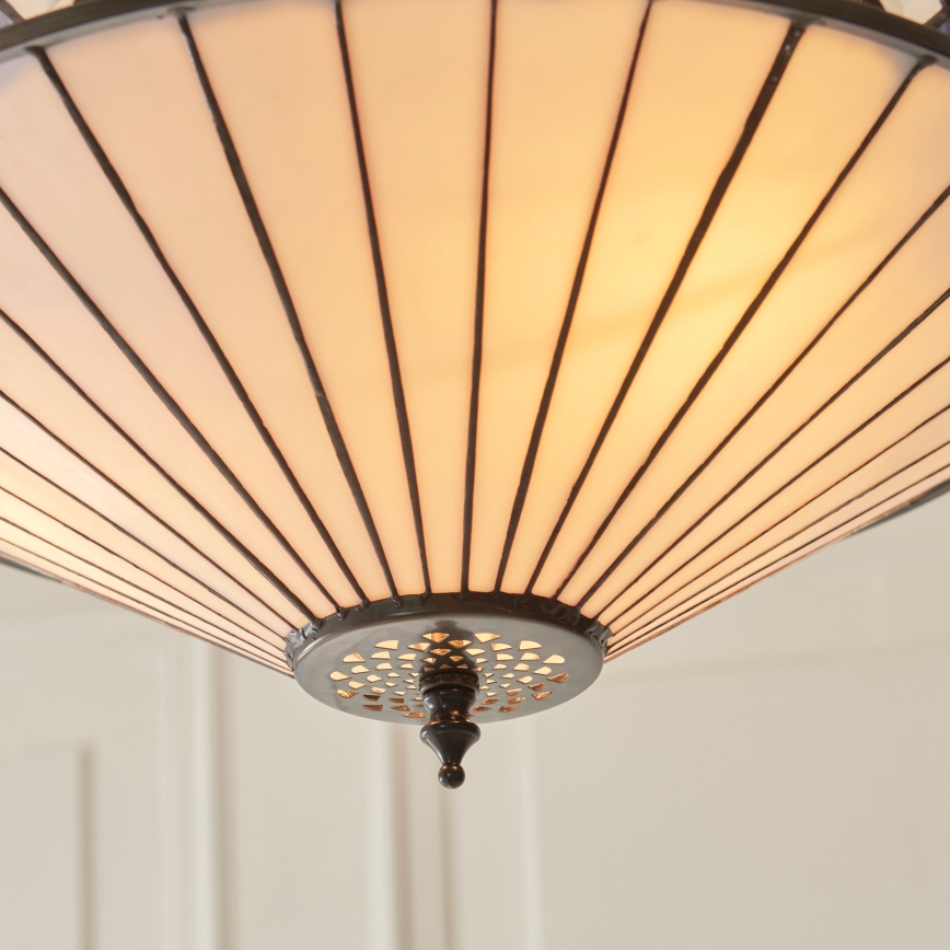 Endon 111870 - Lámpara colgante con cadena estilo Tiffany FARGO 3xE27/10W/230V Ø 41,5 cm